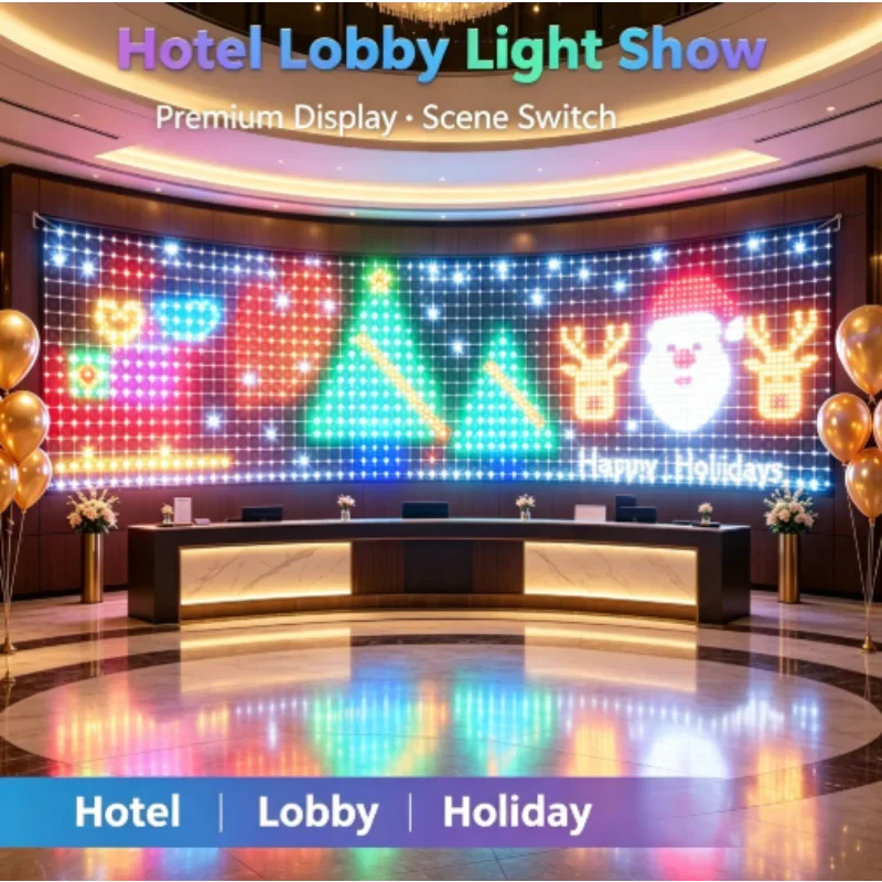 Luzes de rede LED RGBIC para e - Lighting Christmas Decor avaliação e preço