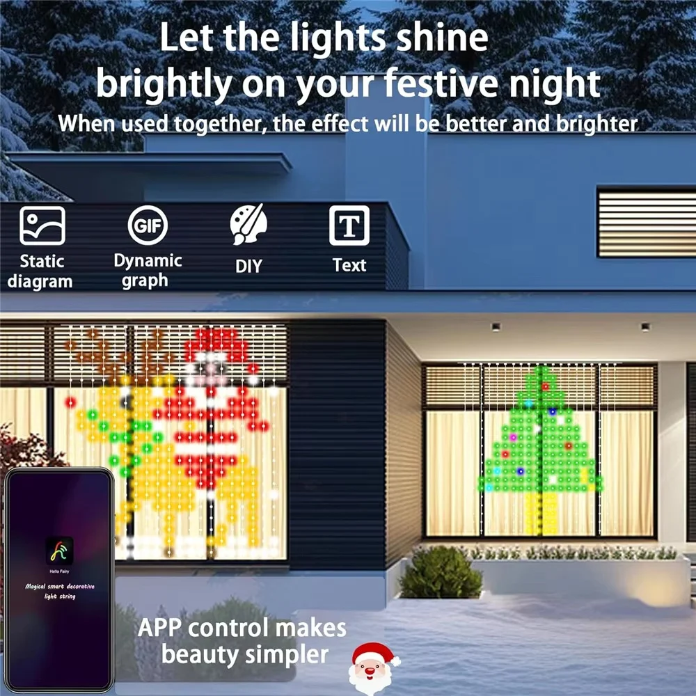 Luzes de Cortina LED Inteligen - Lighting Christmas Decor avaliação e preço