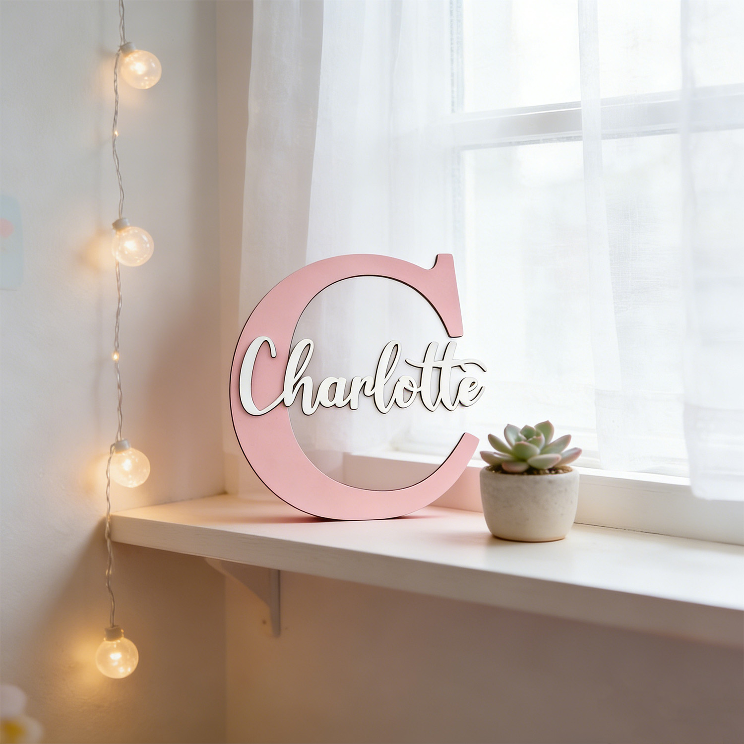 Placa de Nome Personalizada em - Lighting Christmas Decor avaliação e preço