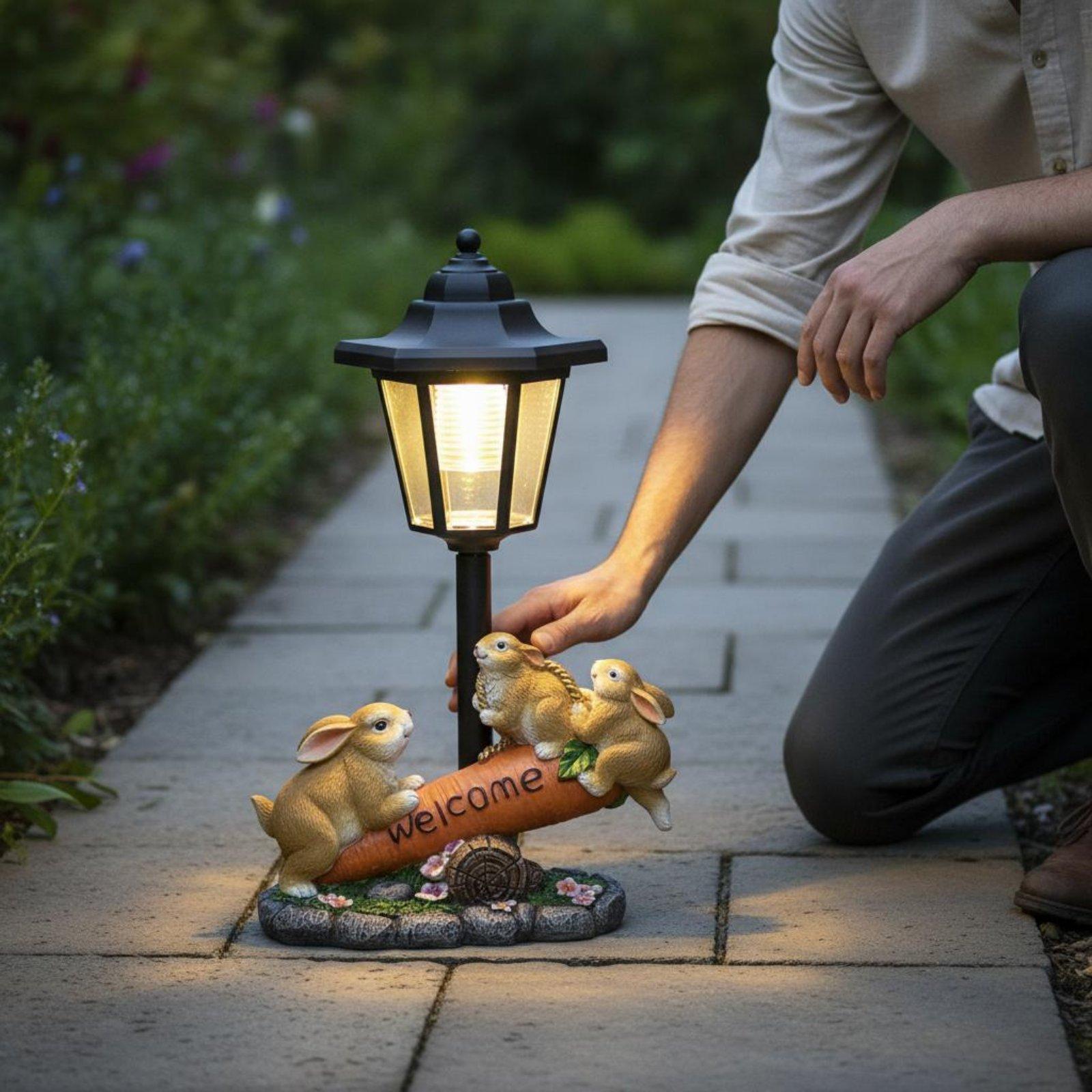 Estátua de Coelho Solar Decora - Lighting Decoration Ideas avaliação e preço