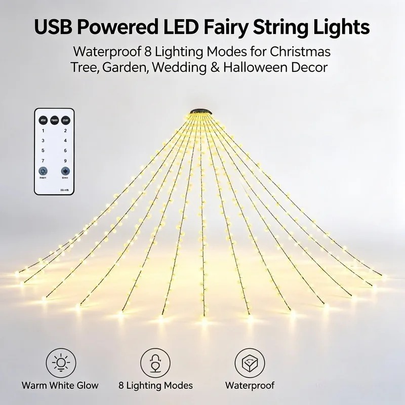 Luzes de Cordão LED USB à Prov - Lighting Christmas Decor avaliação e preço