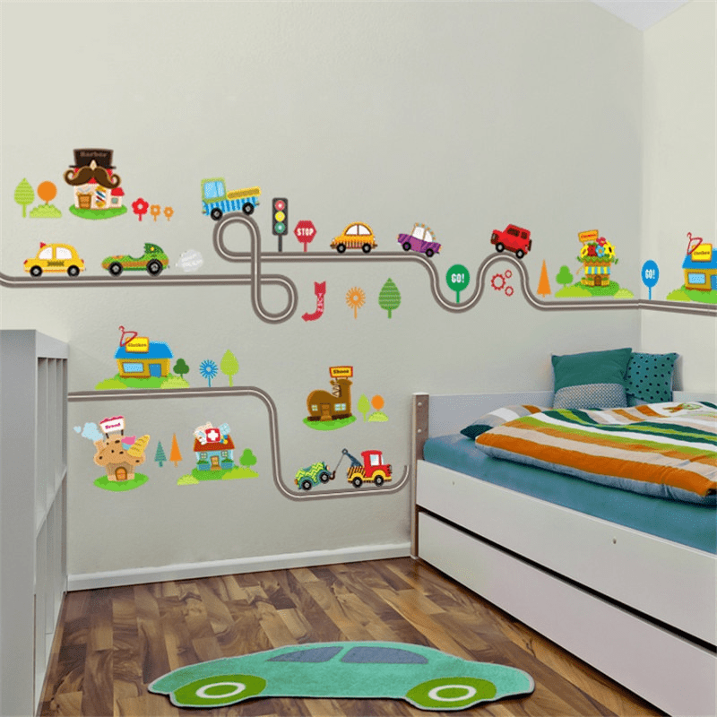 2 Peças/Lote Adesivos de Pared - Lighting Mcqueen Bedroom Decor avaliação e preço